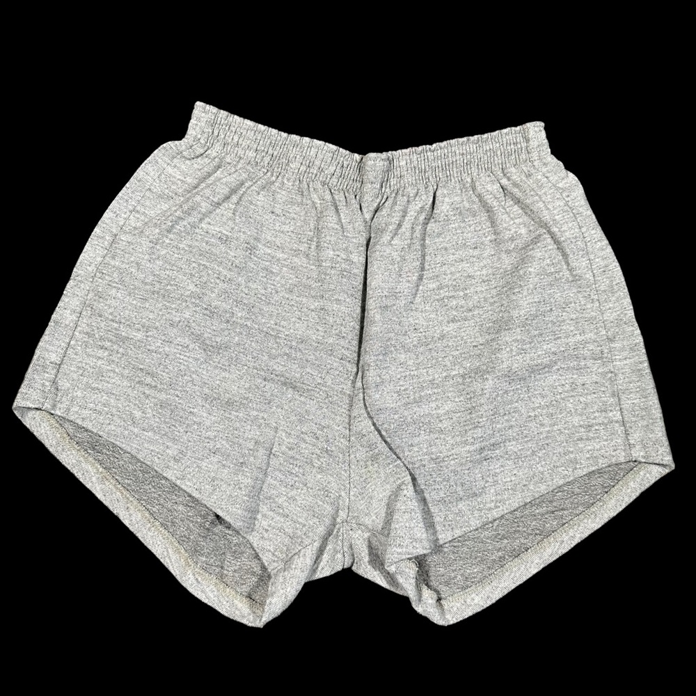 Vintage Elastic Athletic Russell Gray Shorts Size Medium
